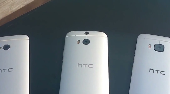 HTC One M9 M8 and M7 shown in video